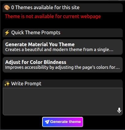 ThemebuilderAI - AI Themes, Any Site, Your Style – screenshot 1