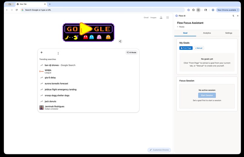 Flow AI: Chrome Extension for Focus and Productivity – screenshot 1