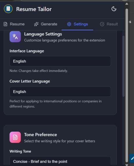 Resume Tailor Extension – screenshot 3