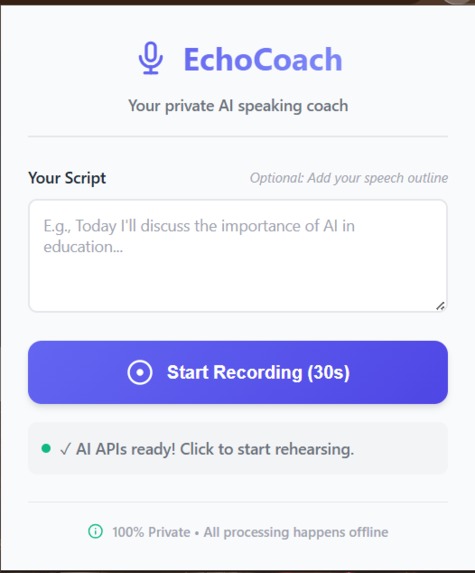 EchoCoach - Your Private AI Speaking Coach – screenshot 1