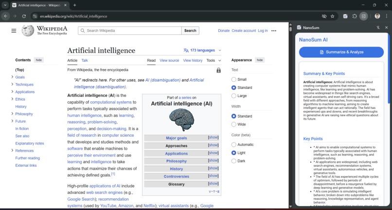 NanoSum – screenshot 2