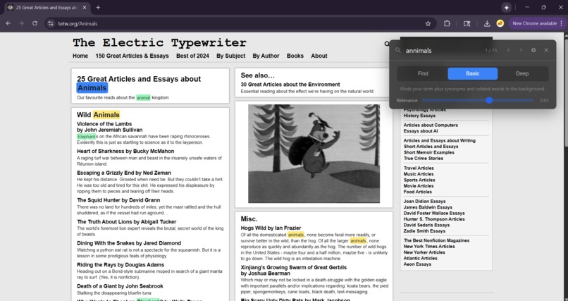 Findable – screenshot 2