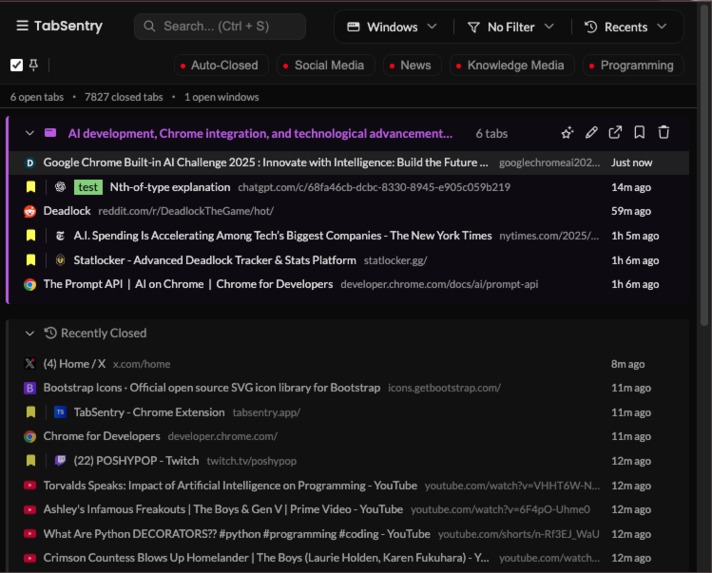 TabSentry – screenshot 1