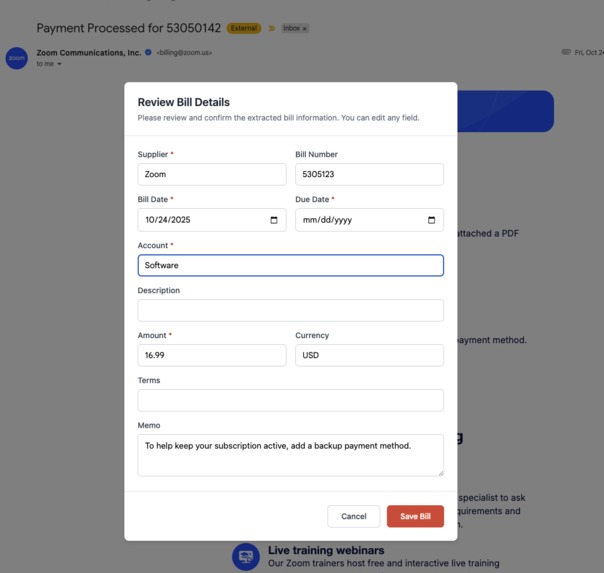 Billing.ext – screenshot 2