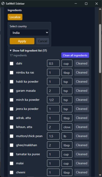 EatWell – screenshot 1