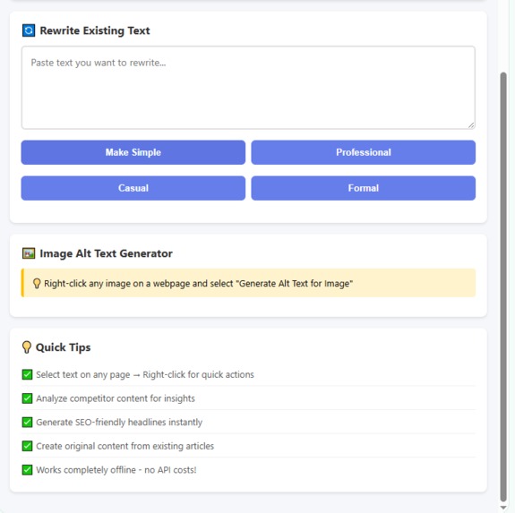 AI Content Writer Pro: Ultimate Offline AI Writing Assistant – screenshot 1