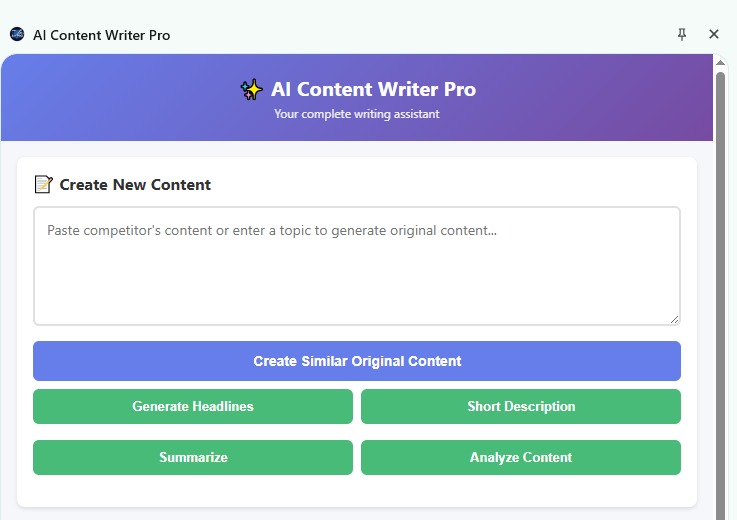 AI Content Writer Pro: Ultimate Offline AI Writing Assistant – screenshot 2