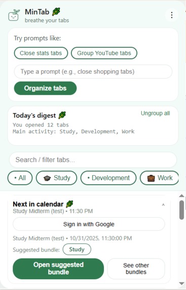 MinTab – screenshot 3