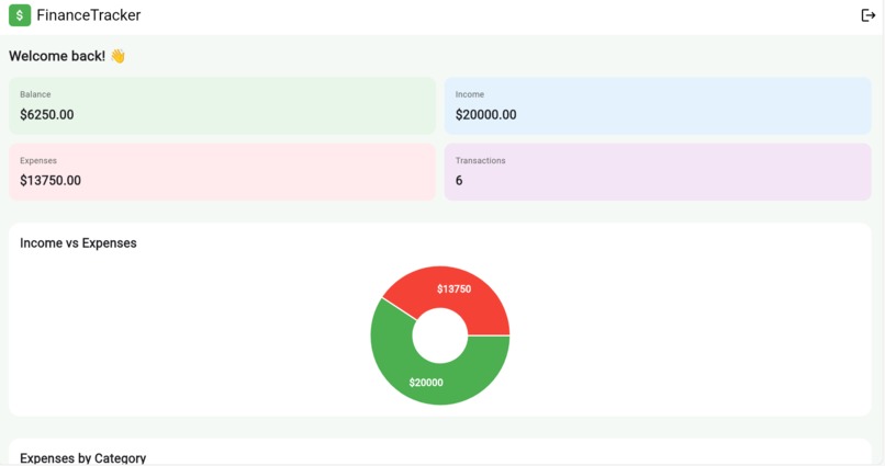 FINANCE MANAGEMENT APP – screenshot 1