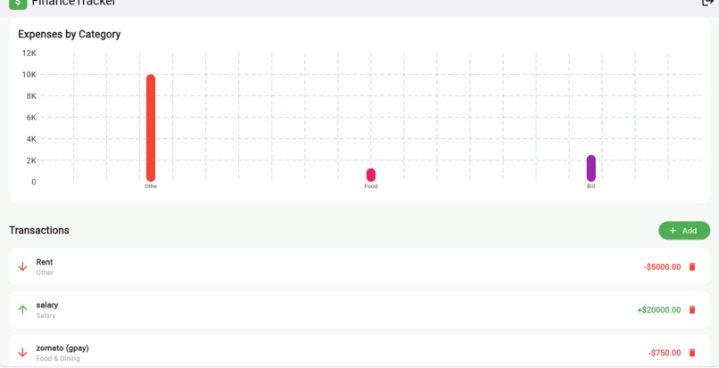 FINANCE MANAGEMENT APP – screenshot 3