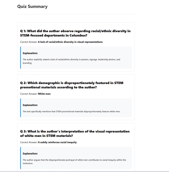 AI-Powered Summarization and Quiz Generator – screenshot 3