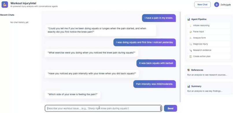 Workout InjuryIntel: AI-Powered Injury Diagnosis Assistant – screenshot 4