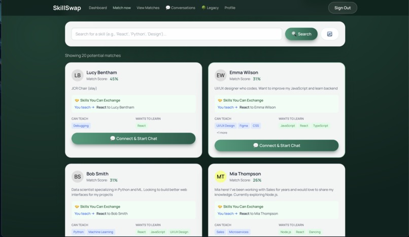 SkillSwap – screenshot 3
