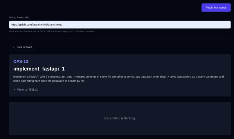 BranchMind – screenshot 2