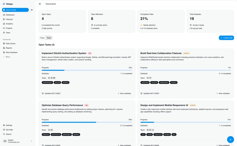 Delego – screenshot 2