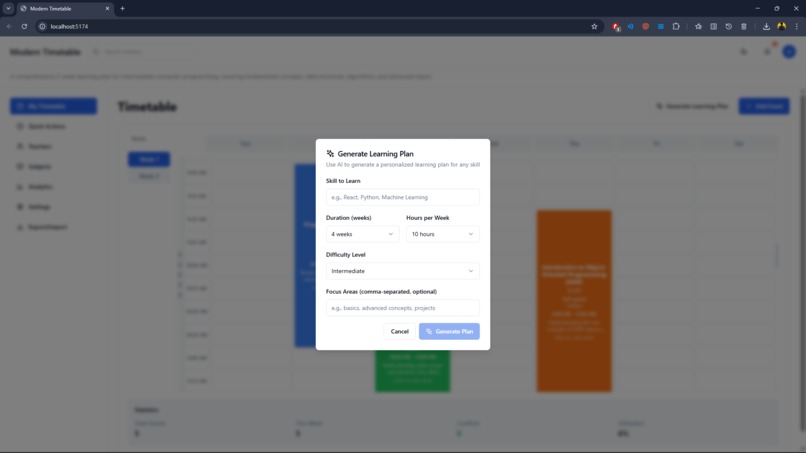 AI TimeTable – screenshot 1