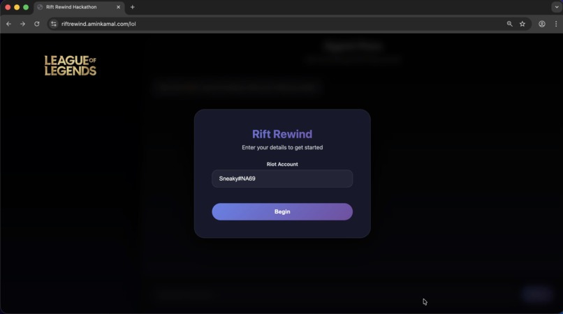 Amin Kamal - Rift Rewind submission – screenshot 1