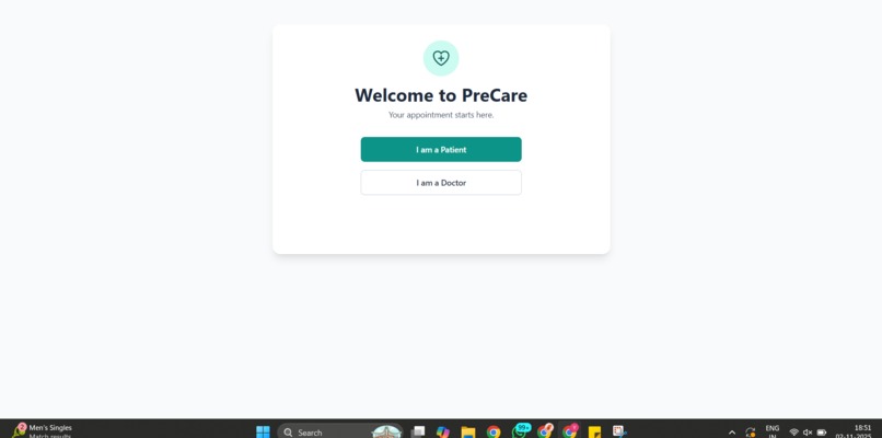 PreCare - (Healthcare & Wellness Track) – screenshot 1