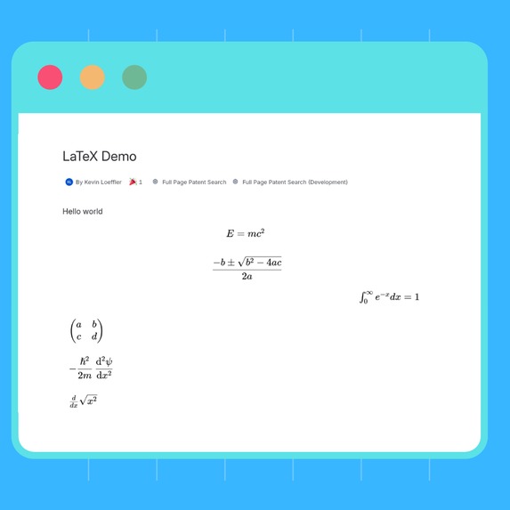 TeXBlox -Beautiful LaTeX math blocks for Confluence – screenshot 2