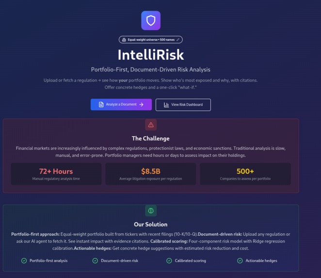 IntelliRisk – screenshot 1