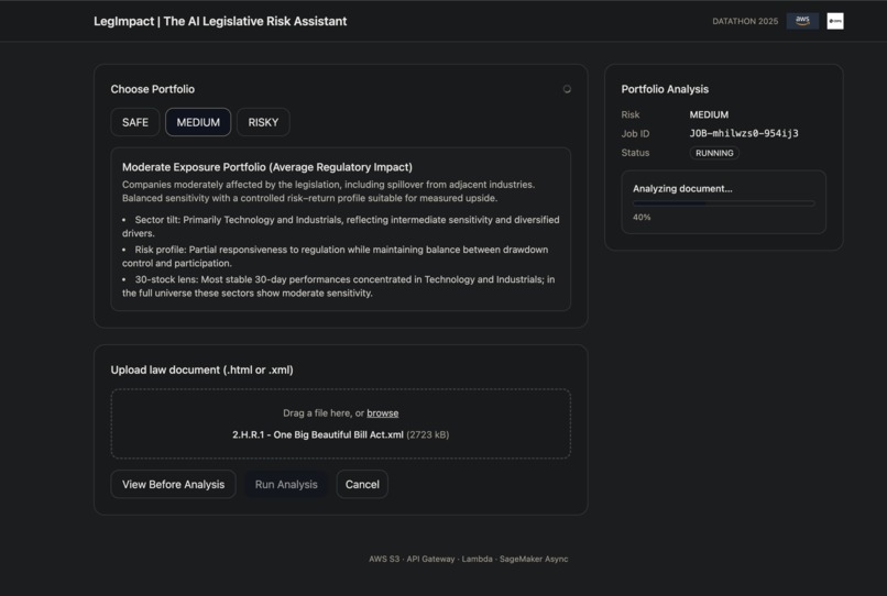LegImpact | The AI Legislative Risk Assistant – screenshot 3