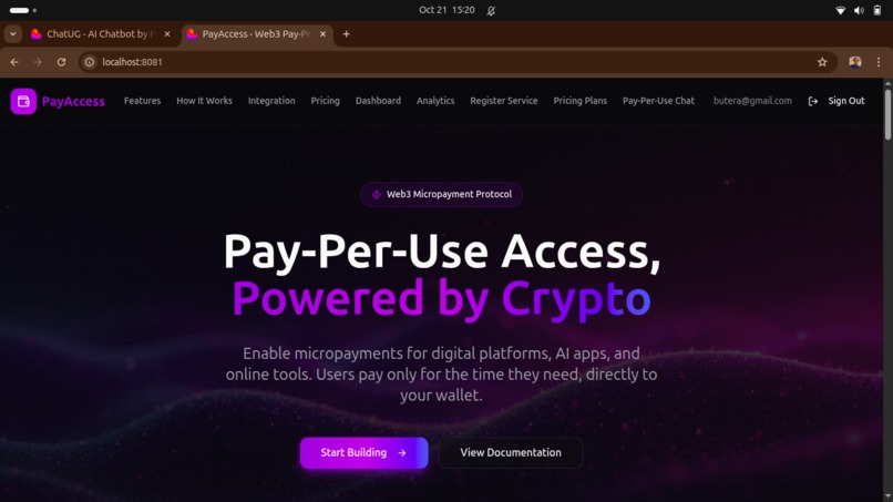 PayAccess(On chain Pay Per Use) – screenshot 2