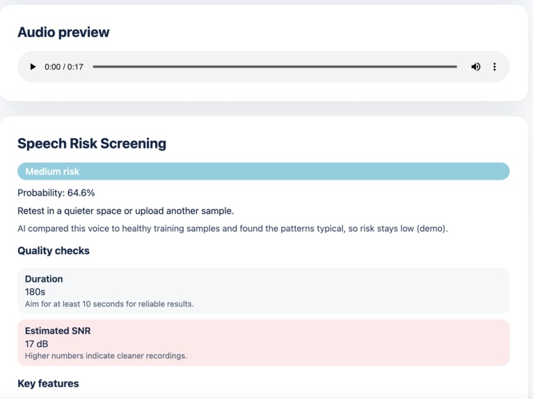 Cognisight - Giving voice to early brain health. – screenshot 1