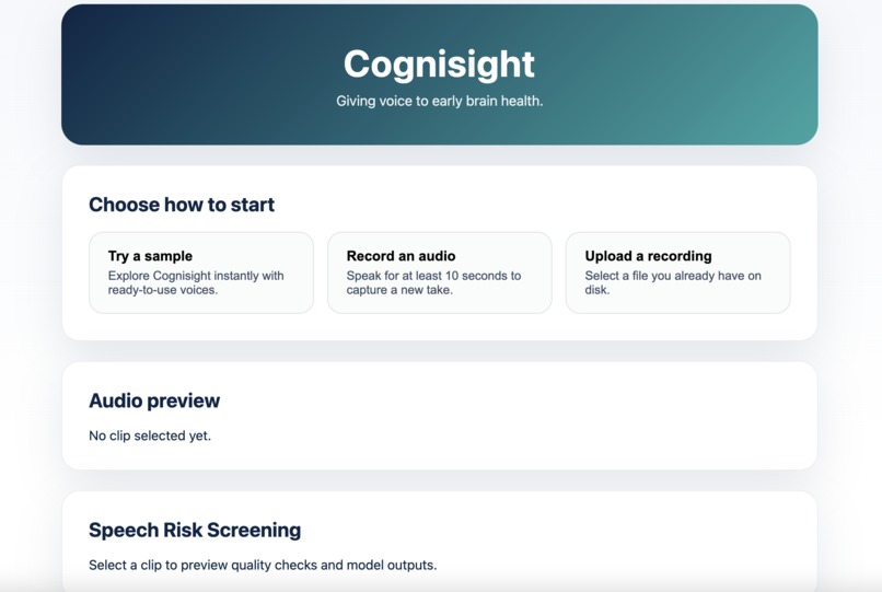 Cognisight - Giving voice to early brain health. – screenshot 4
