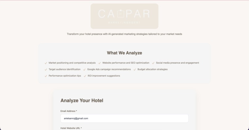 caspar marketing agent – screenshot 1