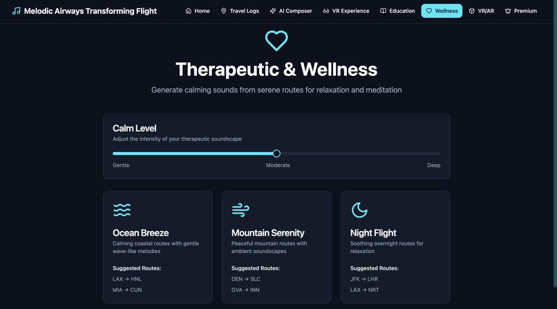 Melodic Airways — Transforming Flight Routes into Music – screenshot 2