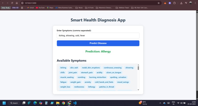 AI powered - Smart Health Diagnosis Web App – screenshot 1