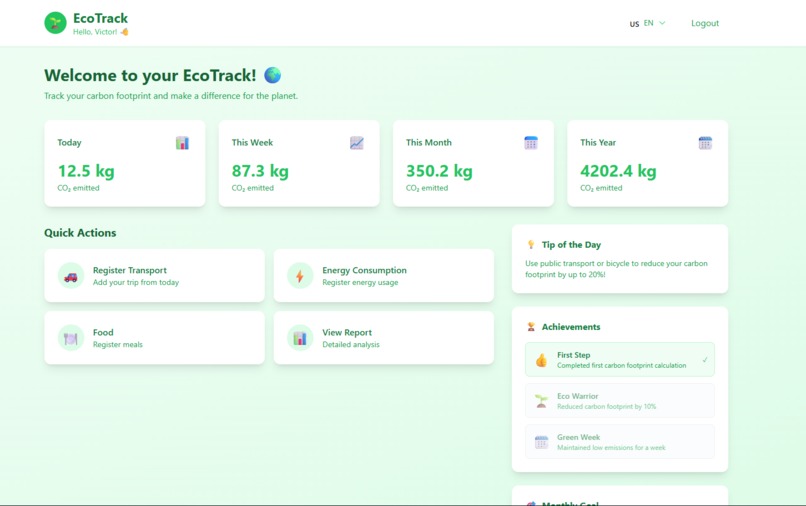 EcoTrack – screenshot 1