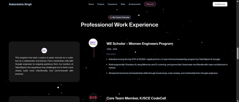 Portfolio Website – screenshot 3