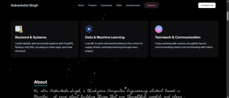 Portfolio Website – screenshot 4