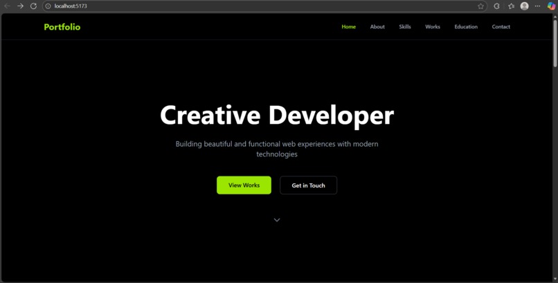Portfolio Web – screenshot 1