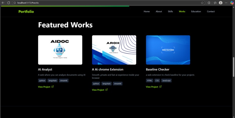 Portfolio Web – screenshot 4