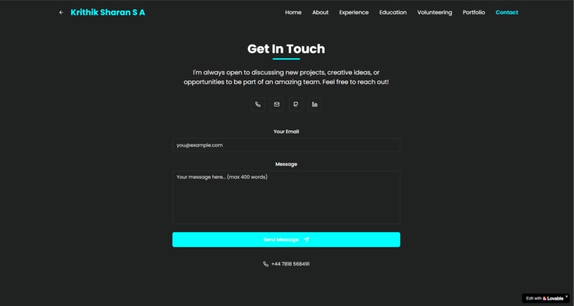 Krithik Sharan's Portfolio – screenshot 7