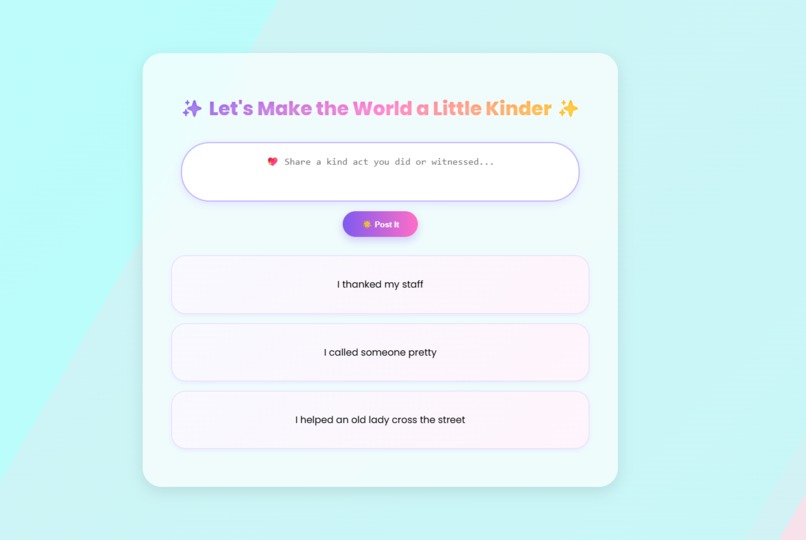 Good Deeds Wall – screenshot 1