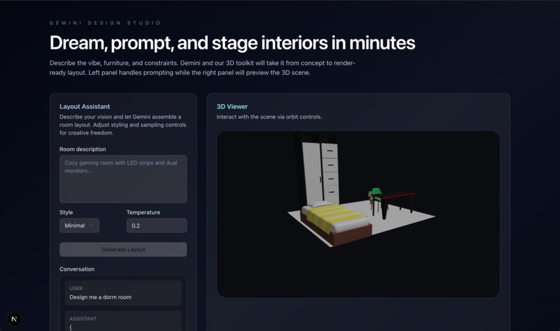 Gemini design studio – screenshot 1
