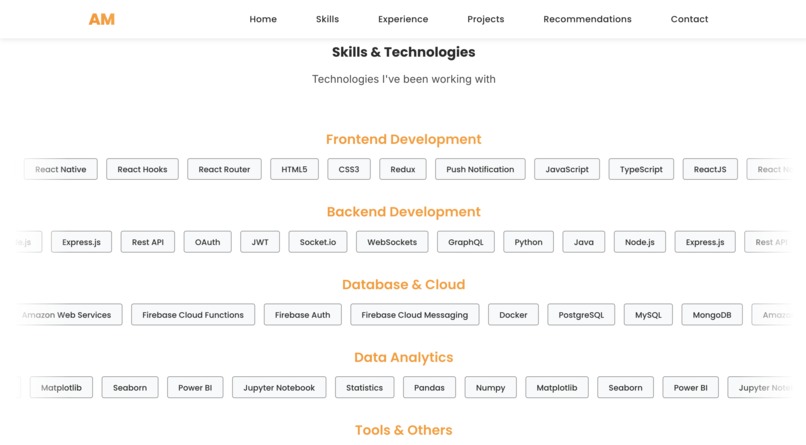Anuj More Portfolio – screenshot 2