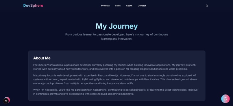 DevSphere - Personal Portfolio – screenshot 4