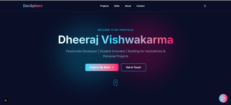 DevSphere - Personal Portfolio – screenshot 1