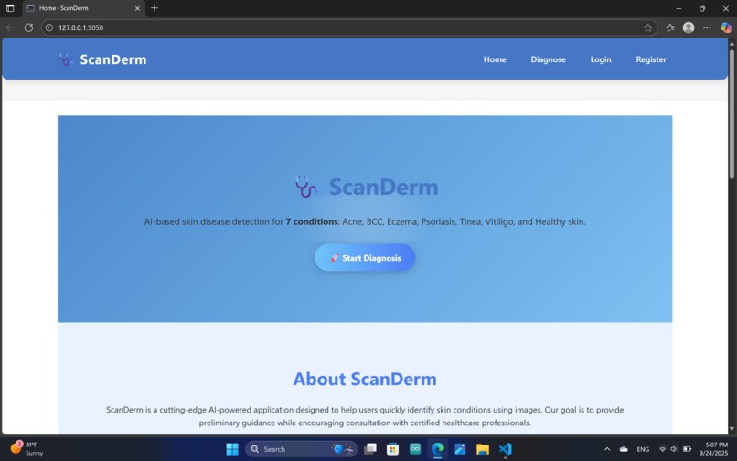 ScanDerm — Intelligent Skin Disease Detection – screenshot 2