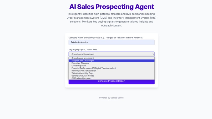 AI Sales Prospecting Agent – screenshot 2