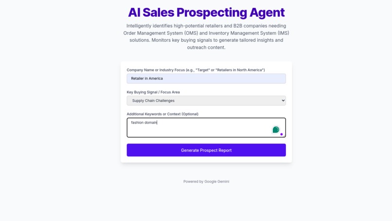 AI Sales Prospecting Agent – screenshot 3