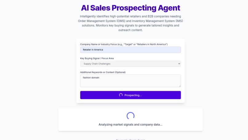 AI Sales Prospecting Agent – screenshot 4