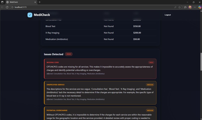 MediCheck – screenshot 2