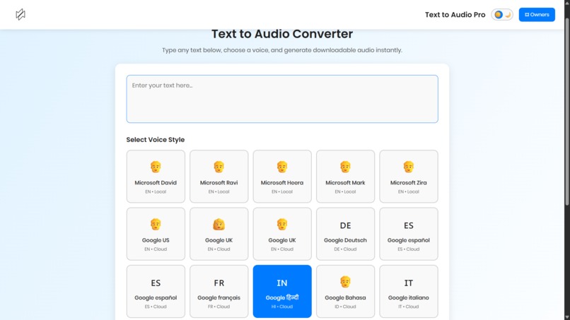 Text to speach Pro – screenshot 1