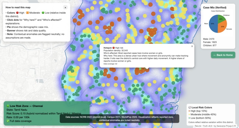 ReLink: Ethical AI Map for Missing-Person Risk – screenshot 2
