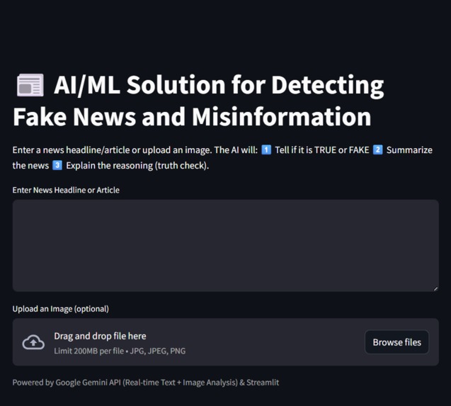 Fake news detection  – screenshot 2